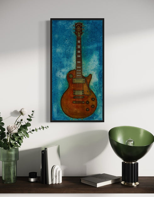 Gibson Les Paul Custom | Framed Giclee Print on Canvas